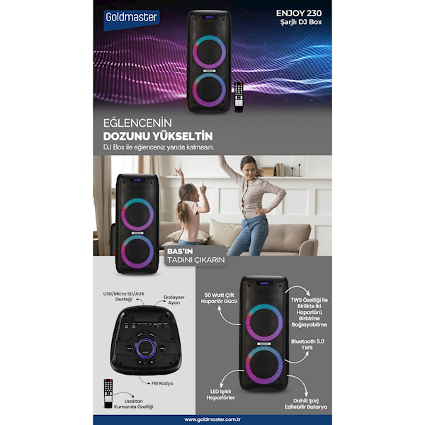Goldmaster Enjoy 230 Bluetooth Ses Sistemi Görseli