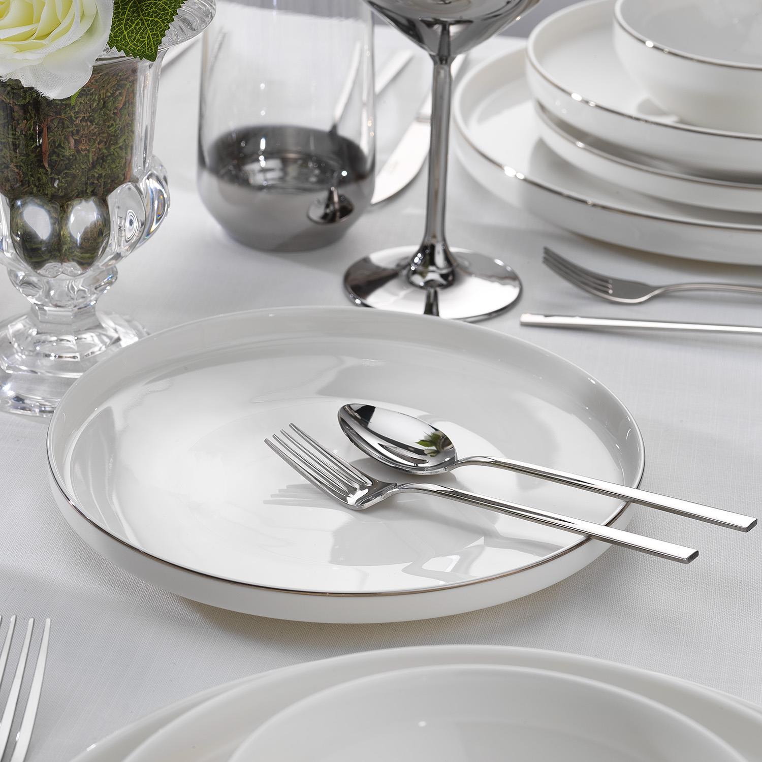Schafer Adel Platin Yemek Takımı-56 Prç.-platin01 Görseli