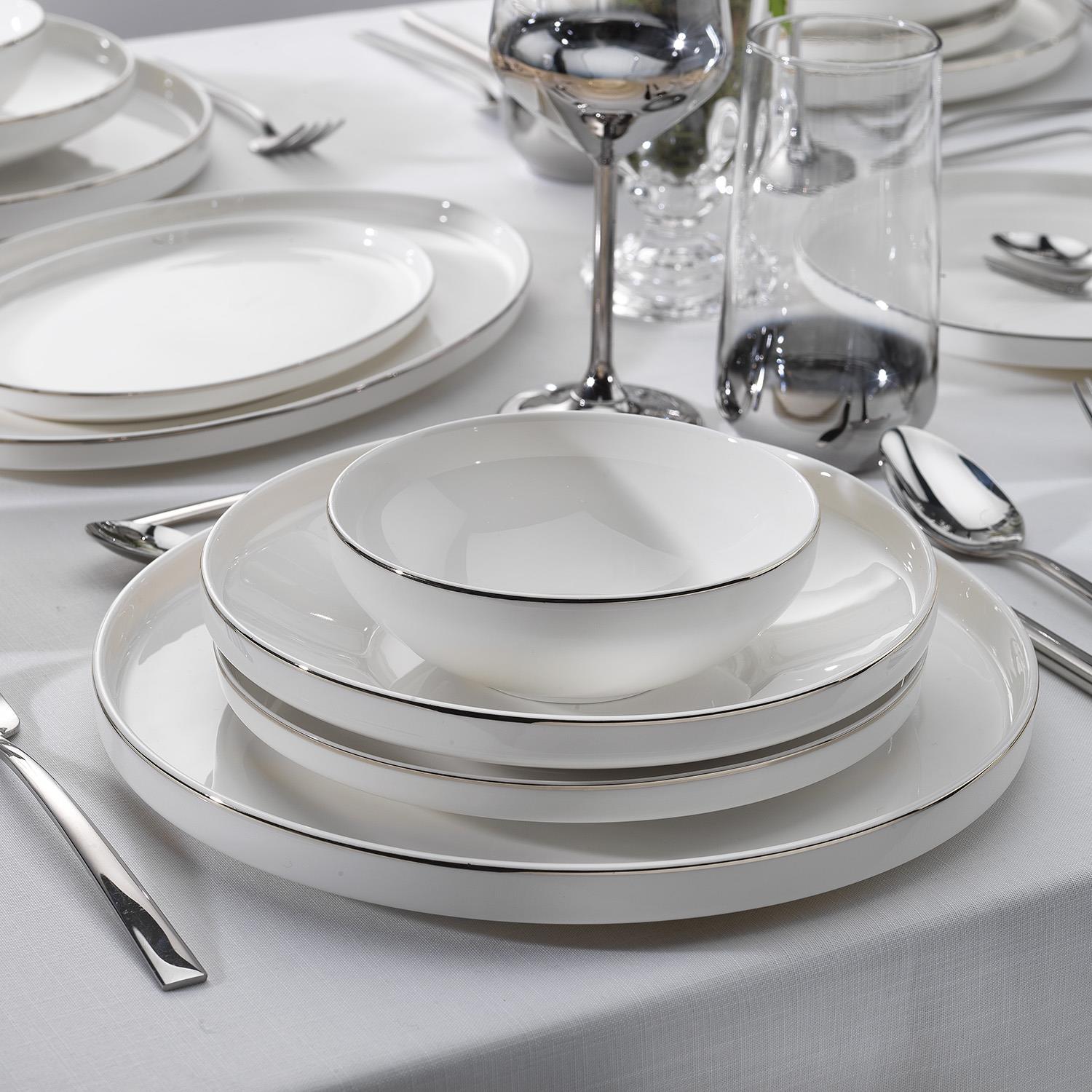 Schafer Adel Platin Yemek Takımı-56 Prç.-platin01 Görseli