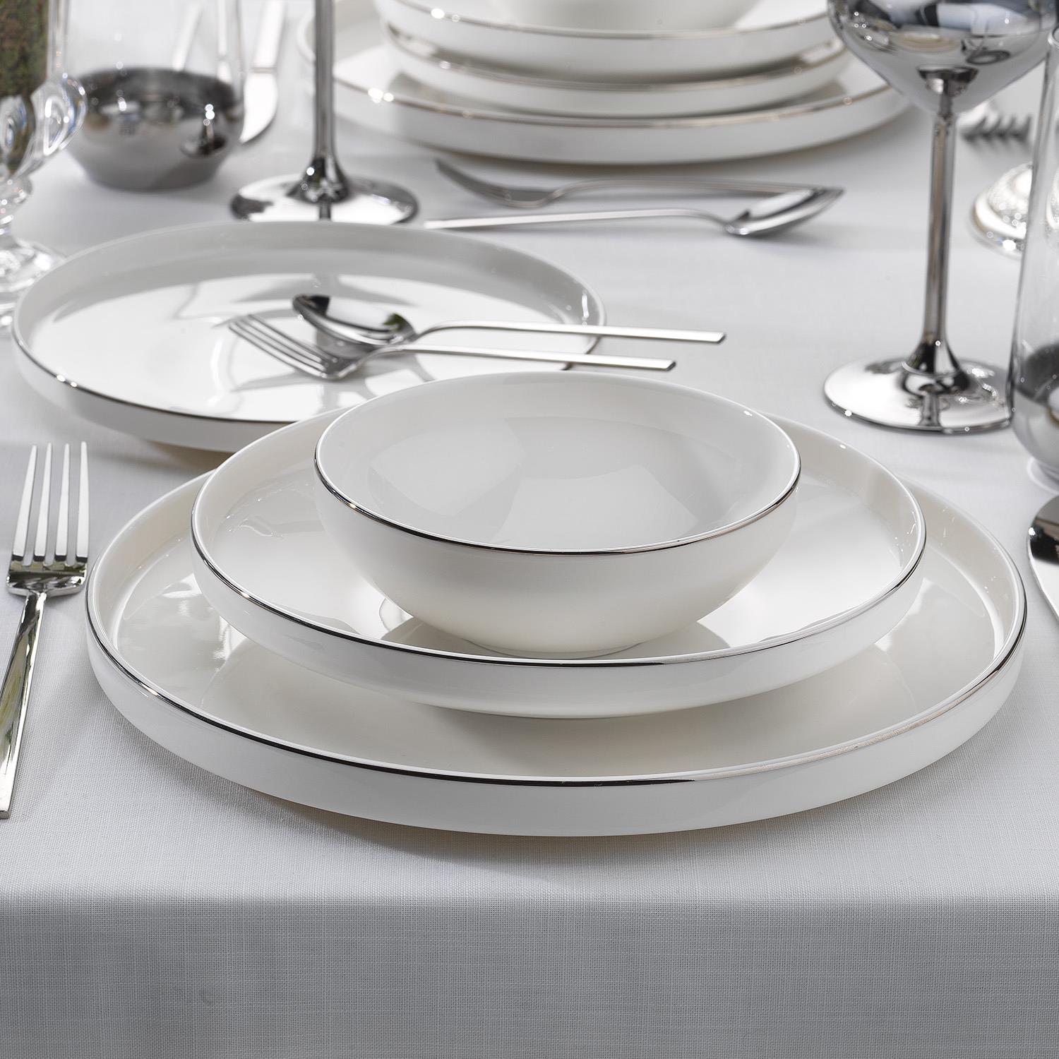 Schafer Adel Platin Yemek Takımı-56 Prç.-platin01 Görseli