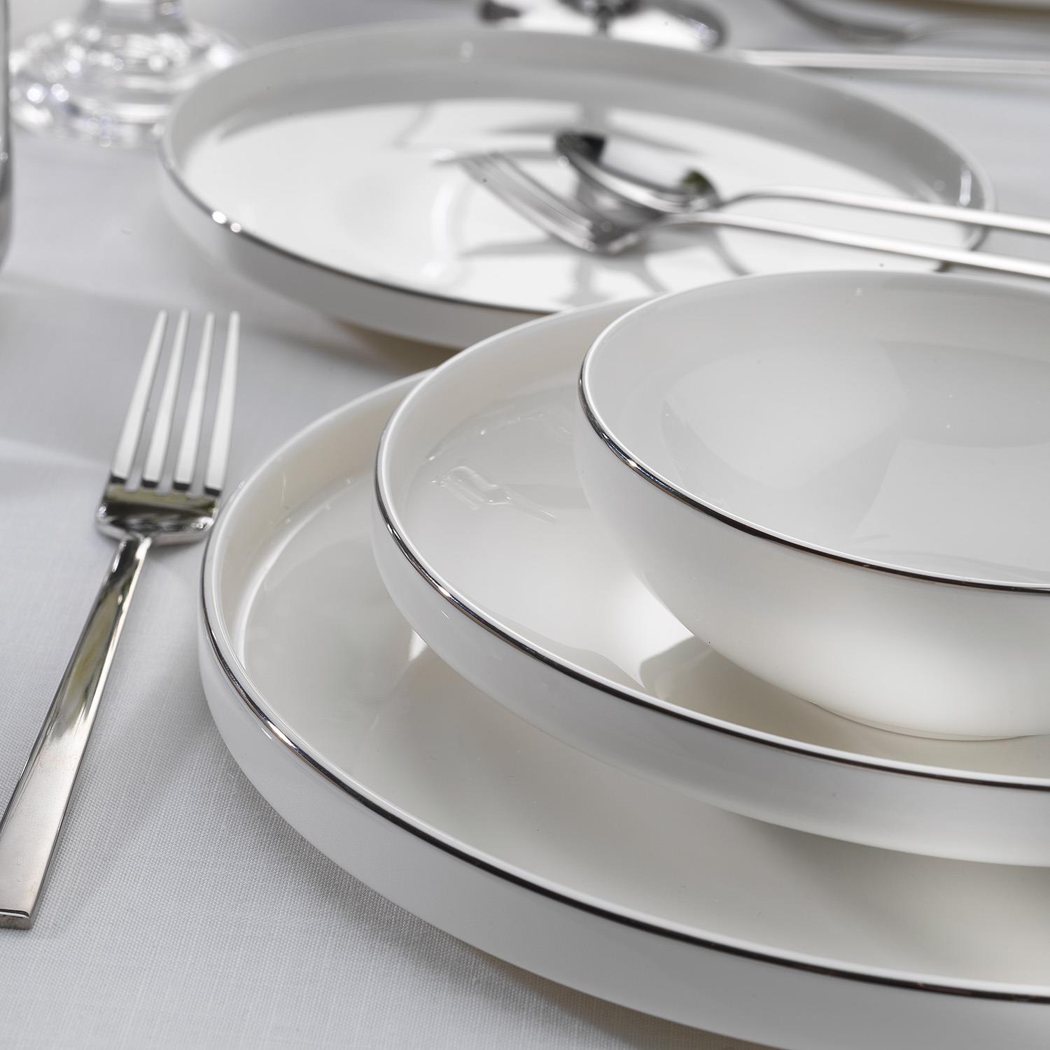 Schafer Adel Platin Yemek Takımı-56 Prç.-platin01 Görseli