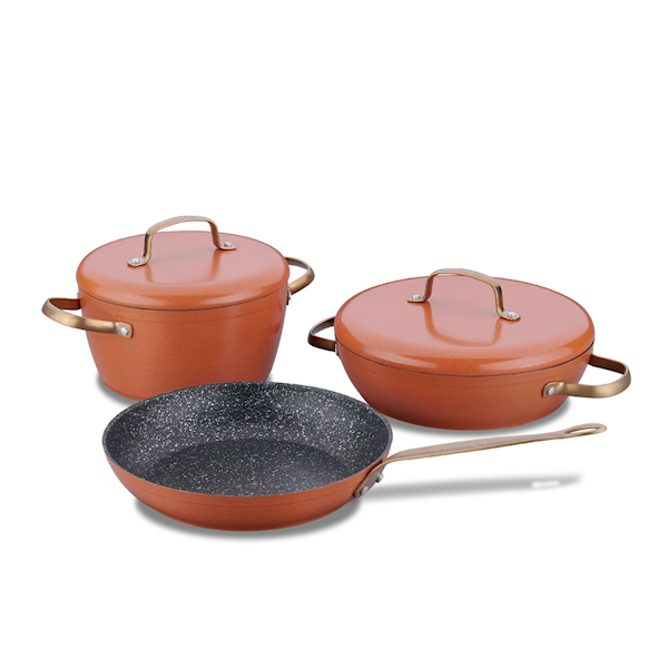 Korkmaz A2607-1 Vintage 5 Parça Granit Tencere Seti (Taba) Korkmaz A2607-1 Vintage 5 Parça Granit Tencere Seti (Taba)