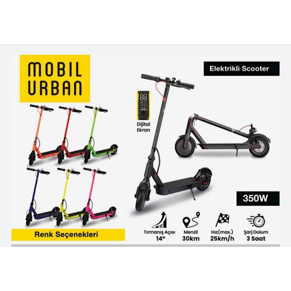 Mobile Urban Ego-2 Siyah Elektrikli Scooter