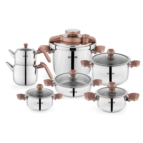 Schafer New Honor Çelik Çeyiz Seti 13 Parça Rosegold