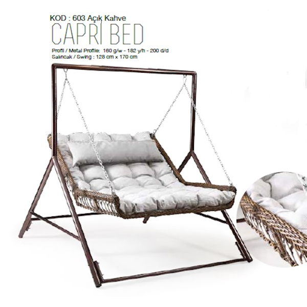 Capri Bed 603  Açık Kahve