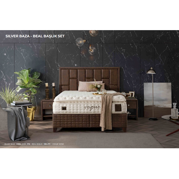 Türkmen Vogue Yatak & Beal Başlıklı Set 150x200 Türkmen Vogue Yatak & Beal Başlıklı Set 150x200