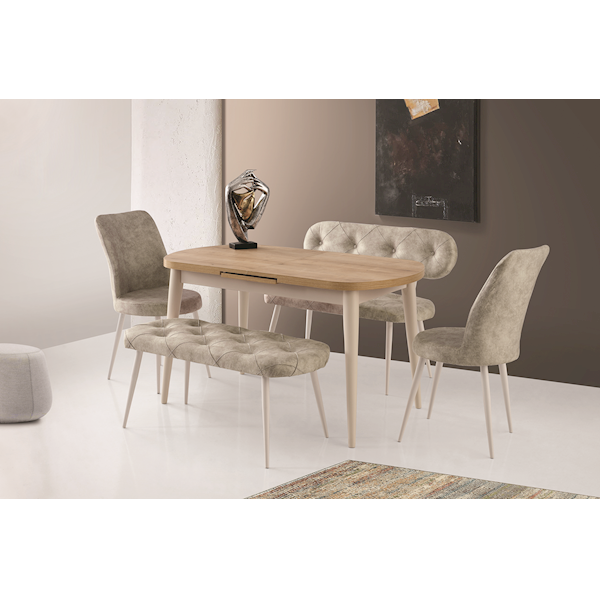 Selvi 592 Nisa Benchli Masa Tk.(aytaşı-safir Meşe)-(gonca1sırtlı+1sırtsız+ 2sand.aytaşı-safir meşe)