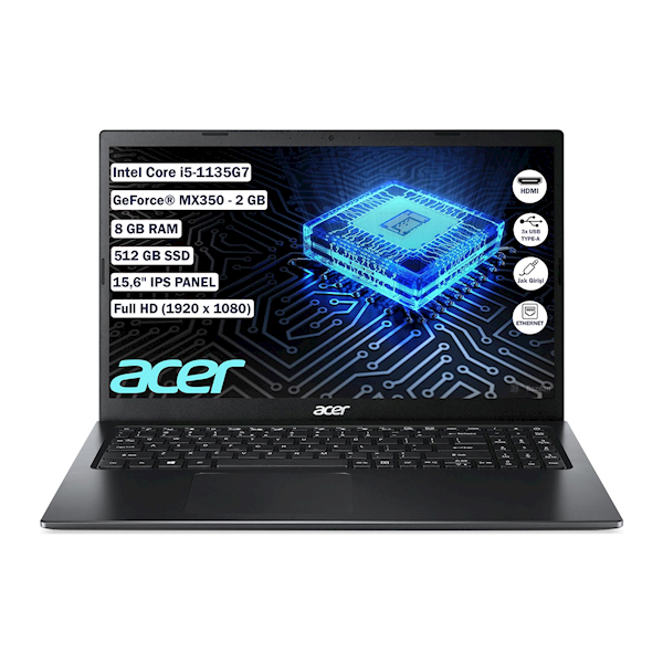 Acer Extensa EX215-54G NX.EGHEY.001 i5 1135G7 8GB 512GB SSD 15.6 FHD GF MX350 2gb Freedos