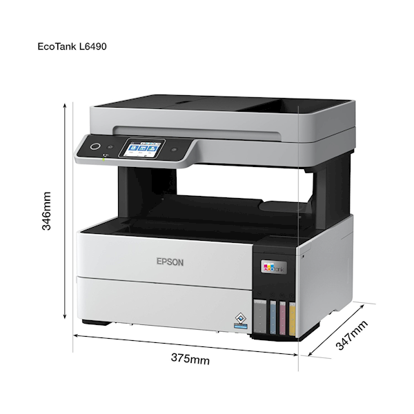 Epson Ecotank L6490 Wi-fi + Tarayıcı + Fotokopi + Faks Renkli Tanklı Mürekkep Püskürtmeli Yazıcı Görseli