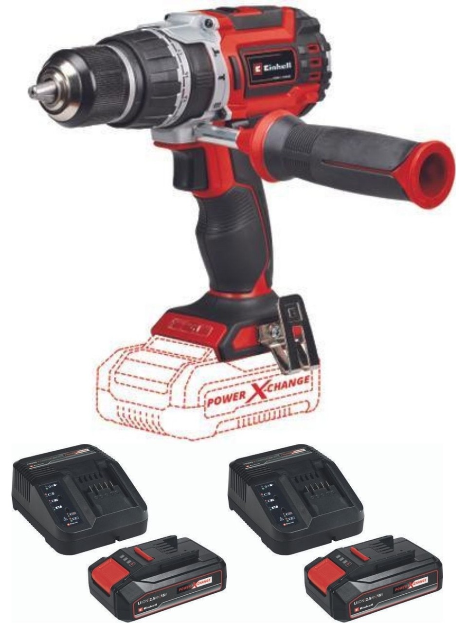 Einhell Te-cd 18/50 Li-i Bl Çift Akülü Darbeli Matkap