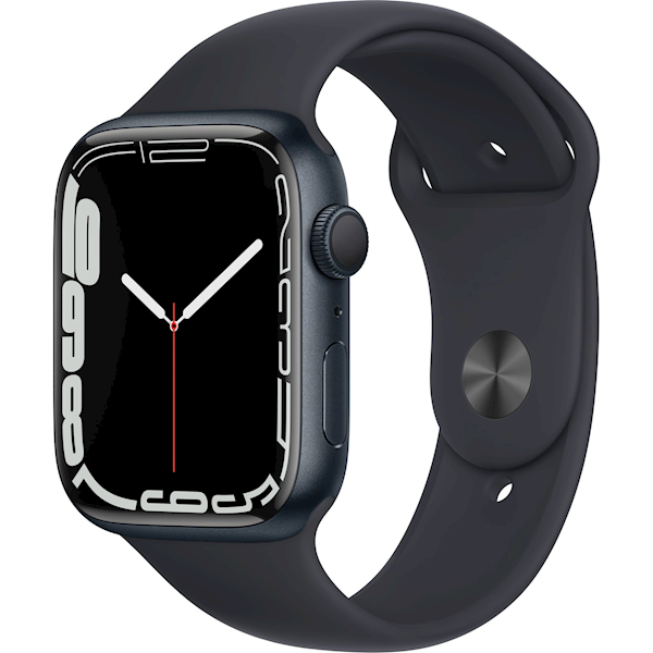 Apple Watch Series 7 Gps 45mm Gece Yarısı Alüminyum Kasa Ve Spor Kordon Akıllı Saat