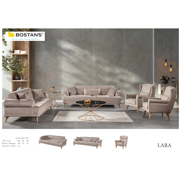 Bostans Lara Koltuk Tk. (3+3+1+1 : Santa 040 / Kırlent Peru:116) (2023 Katalog) Bostans Lara Koltuk Tk. (3+3+1+1 : Santa 040 / Kırlent Peru:116) (2023 Katalog)