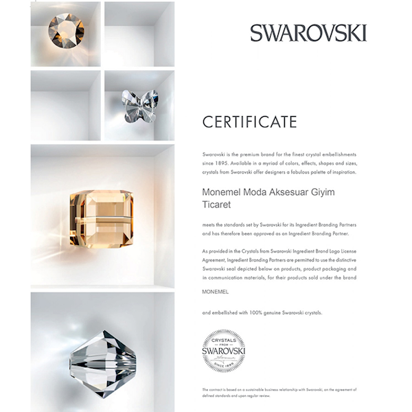 Swarovski® Taşlı Kelebek Bileklik (Altın Kaplama) Görseli