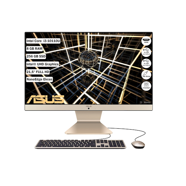 Asus V222FAK-BA 125M İ3-10110U 8 Gb Ram 256 Gb Ssd Uhd Graphics 21.5 Asus V222FAK-BA 125M İ3-10110U 8 Gb Ram 256 Gb Ssd Uhd Graphics 21.5