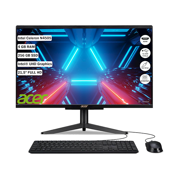 Acer C22-1600 DQ.BHJEM.002 Celeron N4505 4Gb Ram 256Gb Ssd Uhd Graphics 21.5 Acer C22-1600 DQ.BHJEM.002 Celeron N4505 4Gb Ram 256Gb Ssd Uhd Graphics 21.5