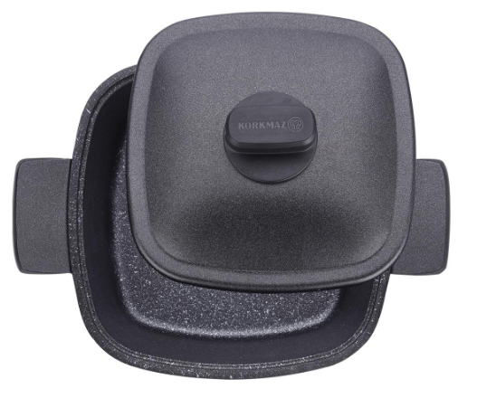 Korkmaz A2582 Casterra Kare Döküm Tencere 24x24x11,5 Görseli