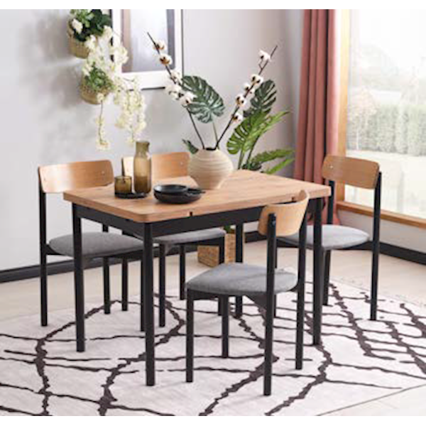 Evissa Ms-833 70110 Yandan Açılır Masa Takımı ( 4 Ad. Atlantik Çam + Siyah ) Evissa Ms-833 70110 Yandan Açılır Masa Takımı ( 4 Ad. Atlantik Çam + Siyah )