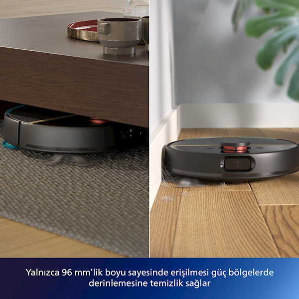 Philips Homerun 3000 Serisi Aqua Xu3000/01 Siyah Akıllı Robot Süpürge Görseli