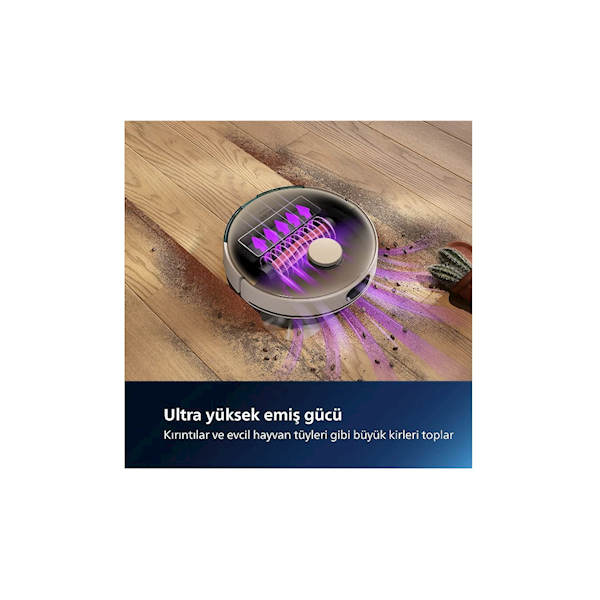Philips Homerun 7000 Serisi Aqua Xu7100/02 Çöp İstasyonlu Beyaz Gold Akıllı Robot Süpürge Görseli