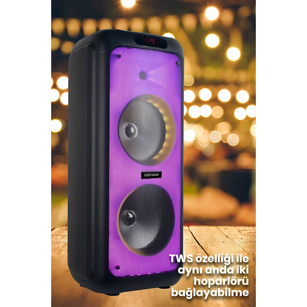 Godlmaster X100 Taşınabilir Işıklı Dj Ses Sistemi