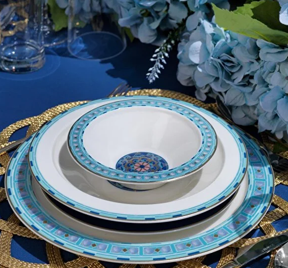 Schafer Tılsım Sapphire Yemek Takımı 60 Parça-turkuaz Görseli