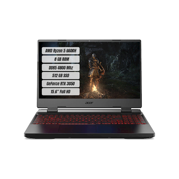 Acer Nitro 5 NH.QGXEY.001 R5-6600U 8 Gb Ram 512 SSD RTX-3050 Freedos Gaming 15,6 Acer Nitro 5 NH.QGXEY.001 R5-6600U 8 Gb Ram 512 SSD RTX-3050 Freedos Gaming 15,6
