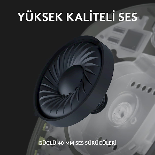 Logitech G435 Lightspeed Kablosuz Mikrofonlu Kulak Üstü Oyuncu Kulaklığı Mavi Görseli