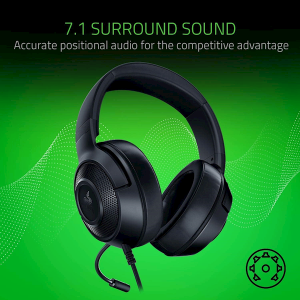 Razer Kraken X Lite Rz04-02950100-r381 Kablolu Mikrofonlu Kulak Üstü Oyuncu Kulaklığı Görseli