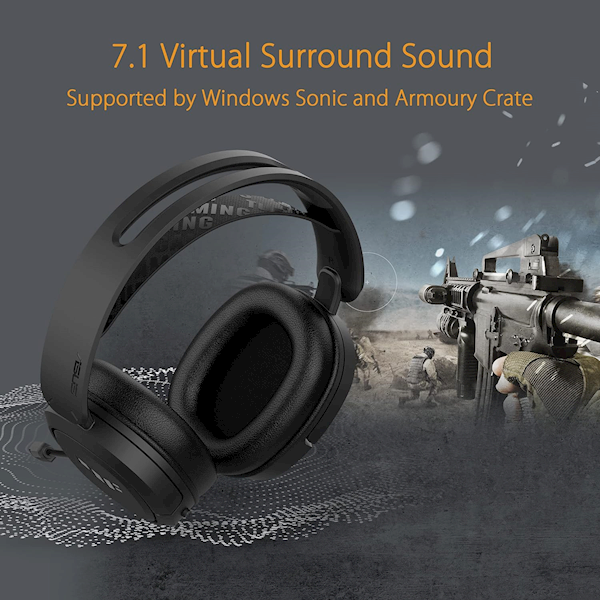 Asus Tuf Gaming H1 Wireless Mikrofonlu Kulak Üstü Oyuncu Kulaklığı Görseli