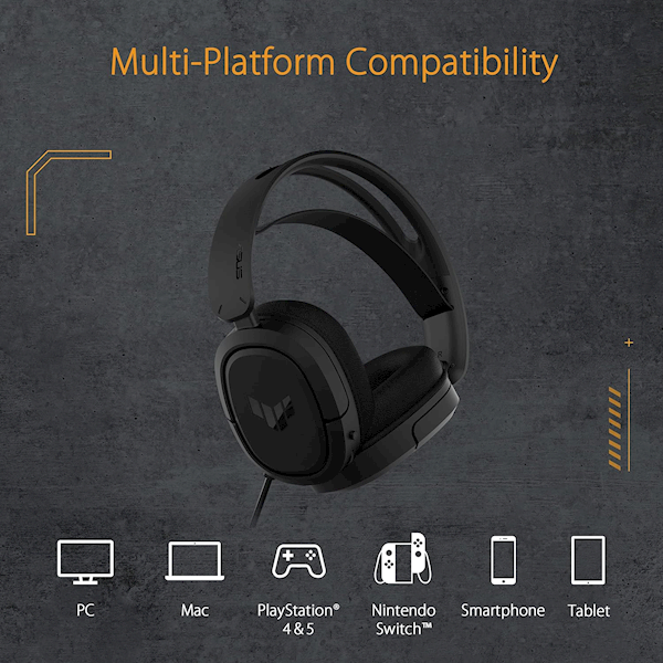 Asus Tuf Gaming H1 Wireless Mikrofonlu Kulak Üstü Oyuncu Kulaklığı Görseli