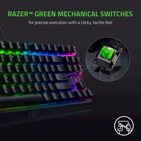 Razer Blackwidow V3 Tenkeyless Green Switch Kablolu Mekanik Oyuncu Klavyesi Görseli