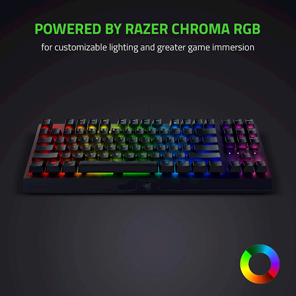 Razer Blackwidow V3 Tenkeyless Green Switch Kablolu Mekanik Oyuncu Klavyesi Görseli