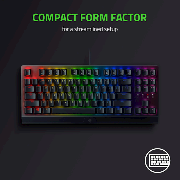 Razer Blackwidow V3 Tenkeyless Green Switch Kablolu Mekanik Oyuncu Klavyesi Görseli