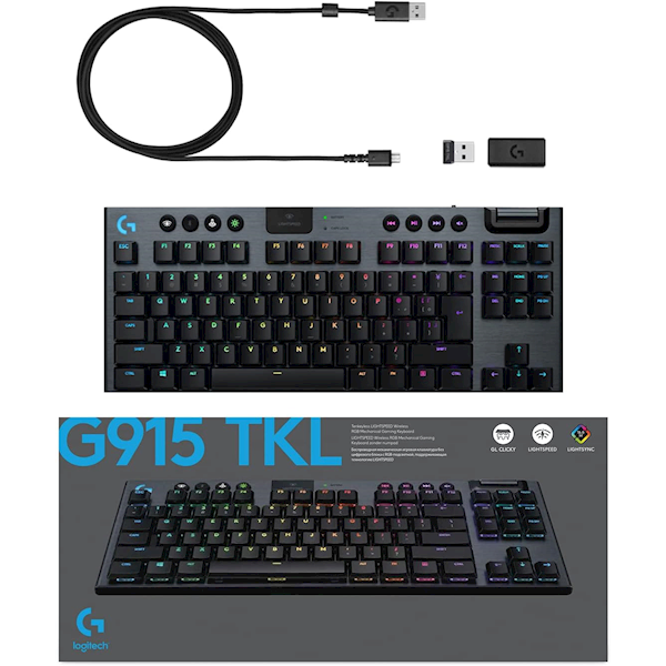 Logitech G915 Tkl 920-009537 Abd Kablolu/kablosuz Mekanik Oyuncu Klavyesi Görseli