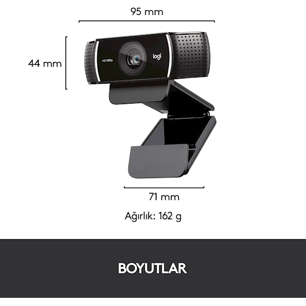 Logitech C922 Pro Stream 960-001088 Mikrofonlu Webcam Görseli