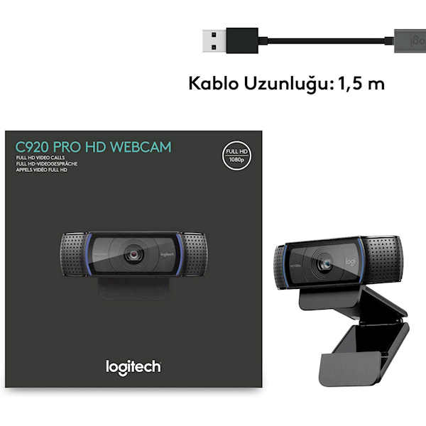 Logitech C920 960-001055 Mikrofonlu Webcam Görseli