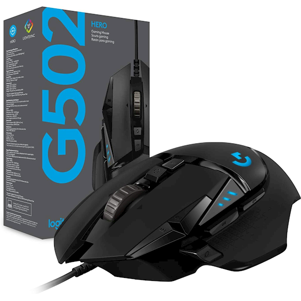 Logitech G502 Hero Rgb Kablolu Optik Oyuncu Mouse Görseli