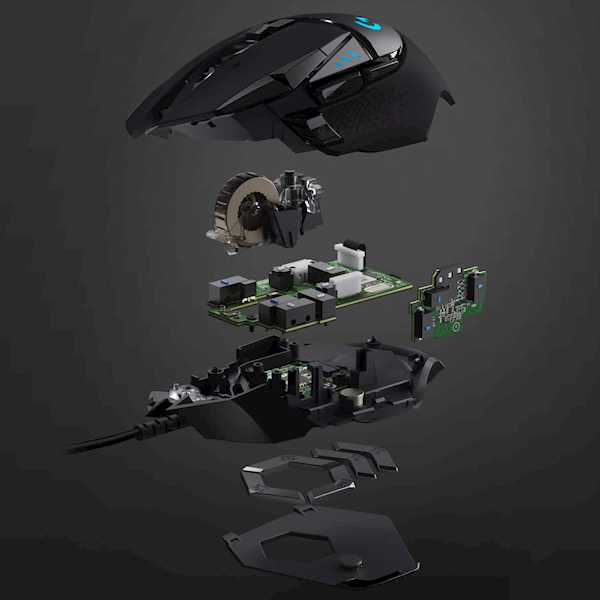 Logitech G502 Hero Rgb Kablolu Optik Oyuncu Mouse Görseli