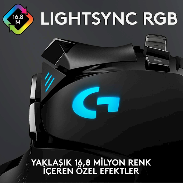 Logitech G502 Hero Rgb Kablolu Optik Oyuncu Mouse Görseli