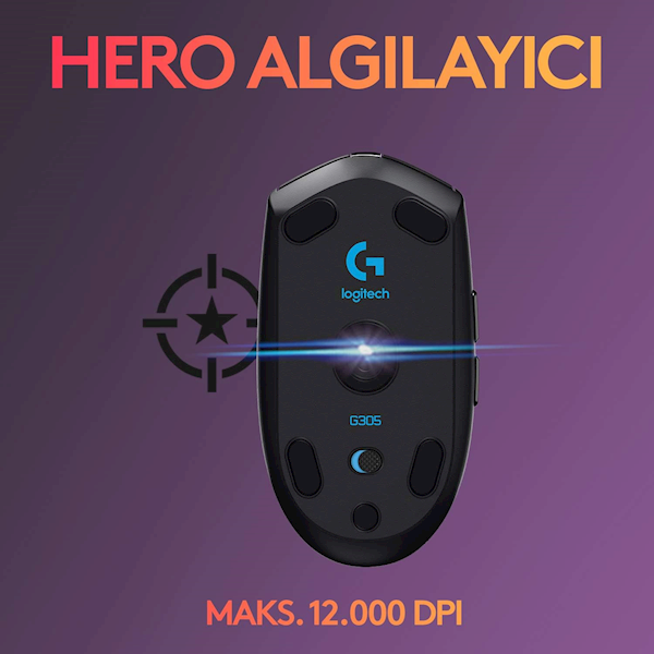 Logitech G305 Lightspeed 910-005283 Wireless Optik Oyuncu Mouse Siyah Görseli