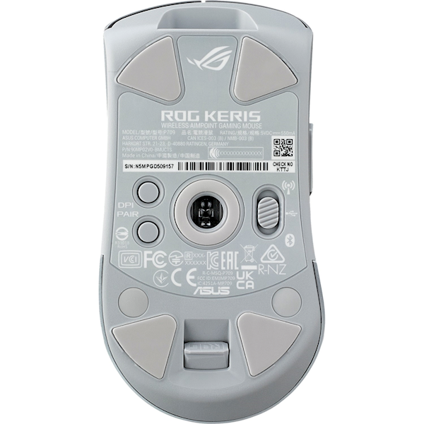 Asus Rog Keris Wireless Aimpoint Kablosuz Optik Oyuncu Mouse Beyaz Görseli