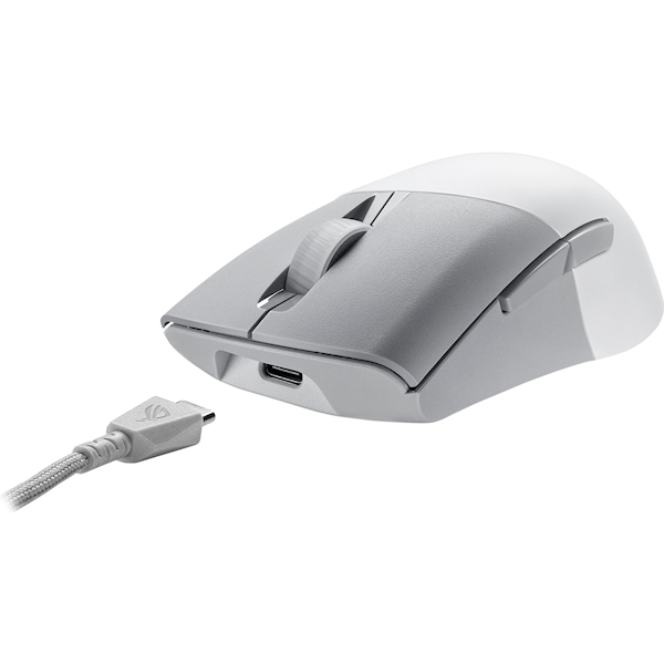 Asus Rog Keris Wireless Aimpoint Kablosuz Optik Oyuncu Mouse Beyaz Görseli