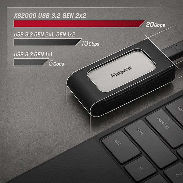 Kingston Xs2000 1 Tb Sxs2000/1000g Ssd Usb 3.2 Taşınabilir Disk Görseli