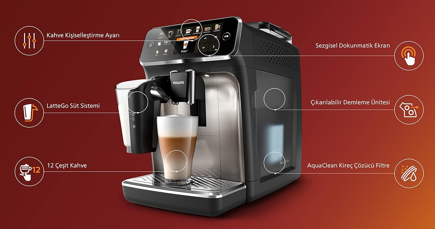 Philips Ep5447/90 Latte Go Prof. Espresso Makinesi Görseli