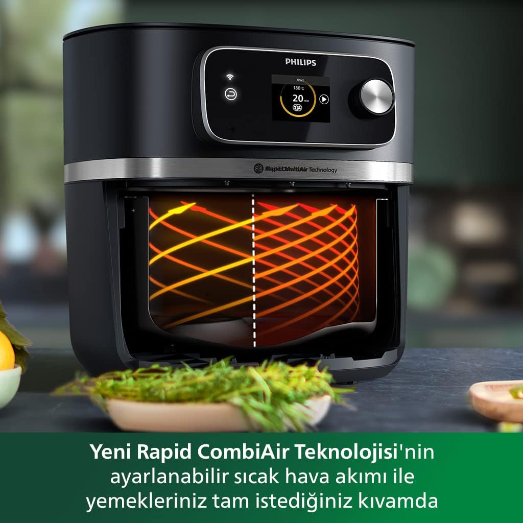 Philips Airfryer Hd9880/90 7000 Serisi Combi Xxl Connected 8.3 Lt Yağsız Fritöz Görseli