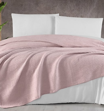 Schafer Royal Çift Kişilik Battaniye 200x220 -pudra