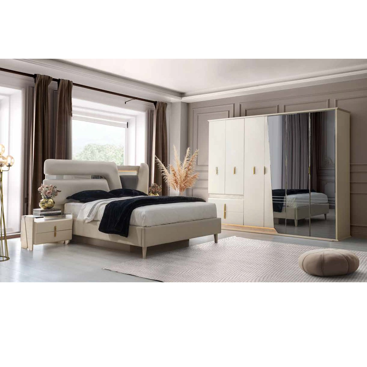 Madrid 6 Kapılı Yatak Odası Takımı ( Bazalı )