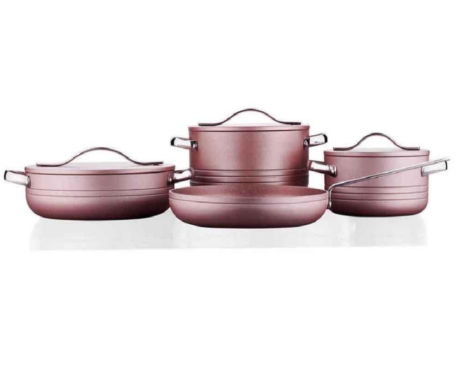 Korkmaz A2620 Linea Plus 7 Parça Tencere Seti Rosagold