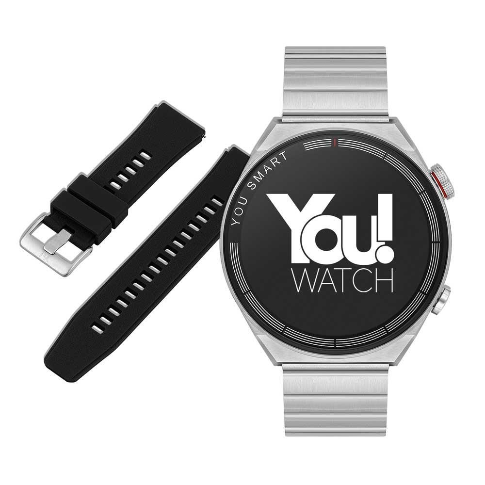 You Watch R13-ar131 You Silver & Black Metal Unisex Kol Saati