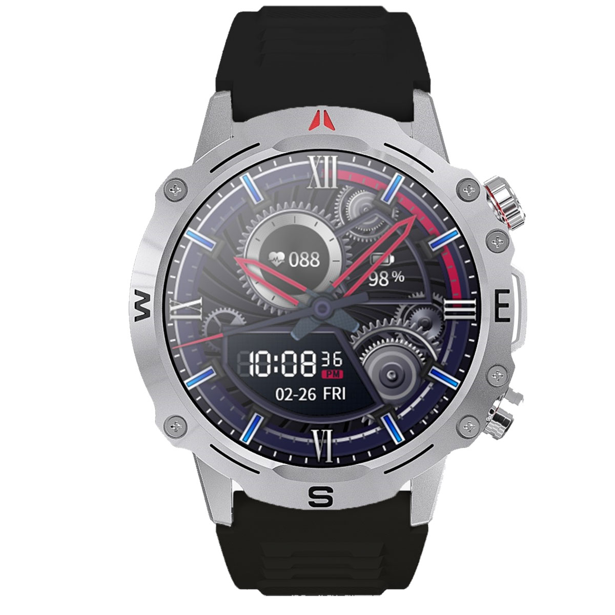 You Watch R15-ar156 You Silver & Black Silicon Unisex Kol Saati Görseli